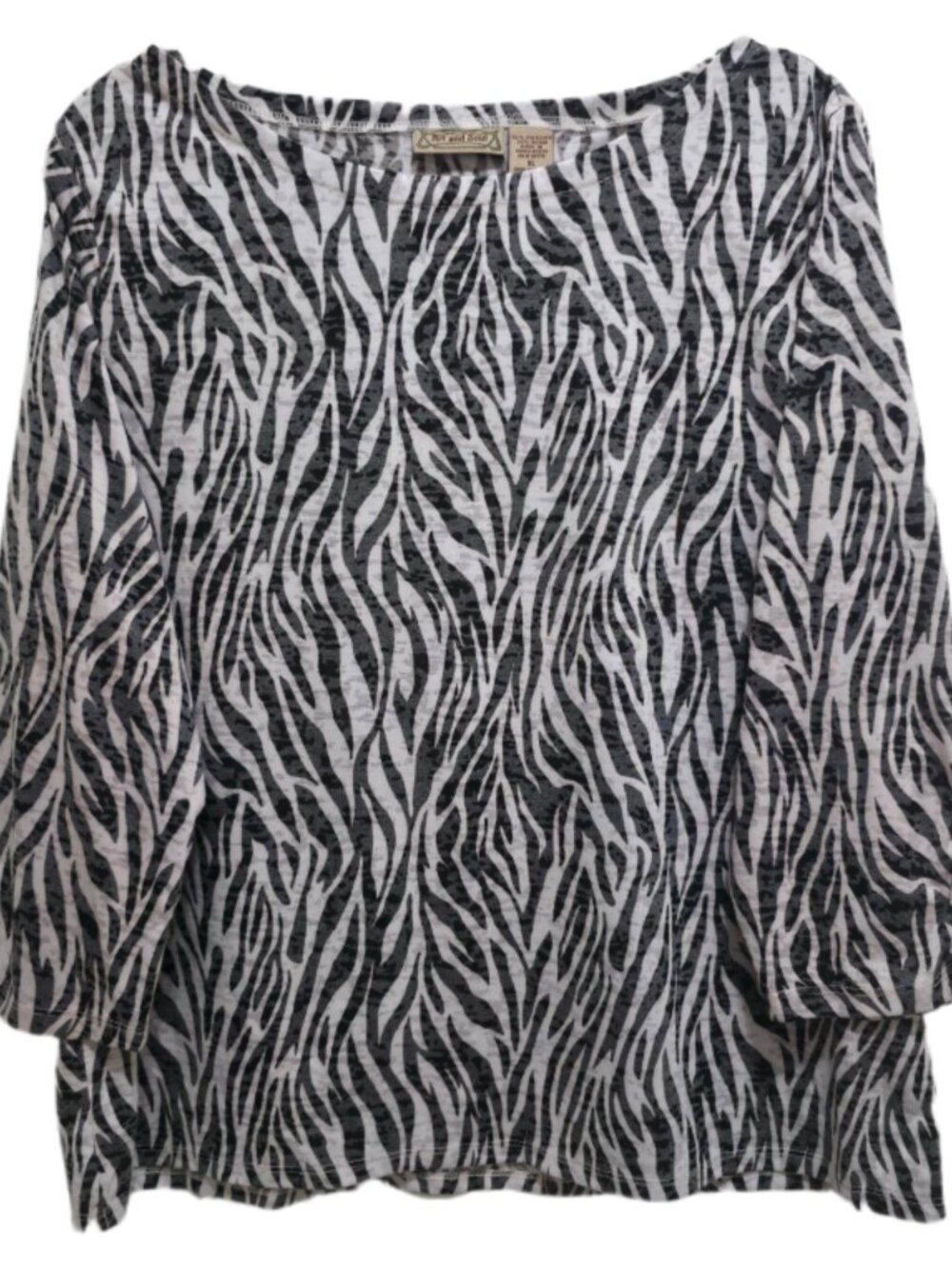 1484 Art and Soul Round Neck Long Sleeve Top Sz.L  Womens